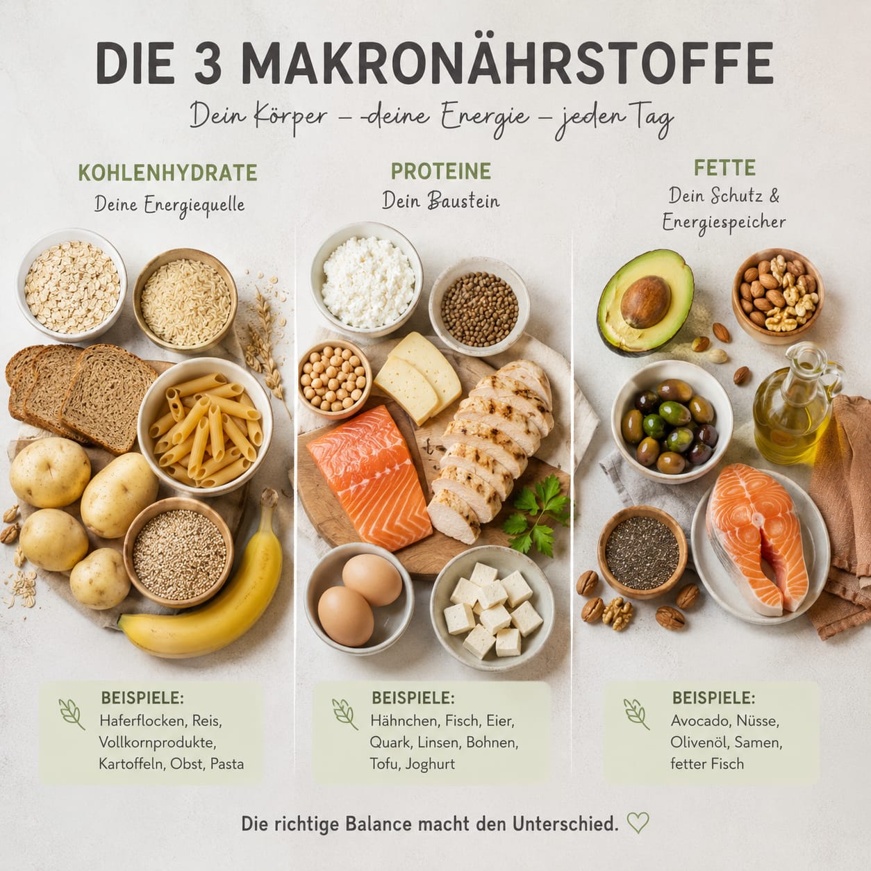 Makronährstoffe verstehen: Was dein Körper wirklich braucht